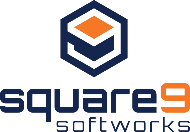 square 9 logo stack